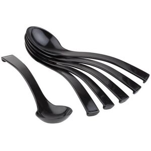 APS Set 6 cucchiai da gastronomia 23 x 6 cm Nero