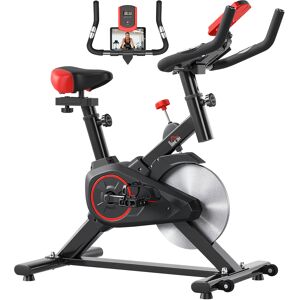 Homcom Cyclette Professionale da Camera con Sella Regolabile, Monitor e Volano 6kg, Allenamento Aerobico Fitness, 85×46×114cm Aosom