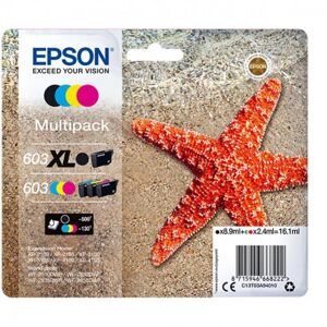 Epson multipack epson t603bkxl c-m-y standard c13t03a94020 originale per epson per xp-2100,3100,wf-2810,2830,2835