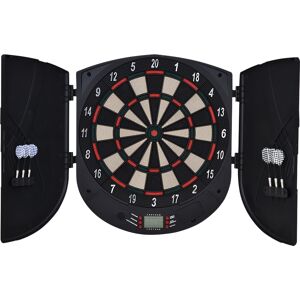 Homcom Bersaglio Freccette Elettronico per 8 Giocatori con 6 Freccette, Schermo LCD, 2 Porte e 26 Modalità di Gioco Aosom