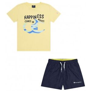 Champion Completo Sportivo T-Shirt + Shorts Giallo Blu Bambino XS