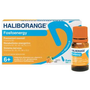 Haliborange Fosfoenergy 10 Stick Gusto Ace Integratore per il Supporto Della Ricarica Mentale e Memoria