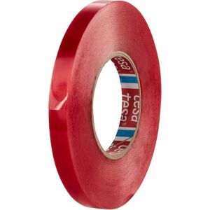 SPRINTIS 1 Rotolo - tesa 4965, nastro biadesivo di PET, adesivo acrilico molto forte, copertura di pellicola rossa 15 mm, trasparente