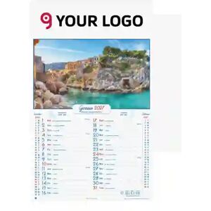 Calendario Sicilia 2027 Vacanze Illustrate  X, 31x53 cm Personalizzate o neutre