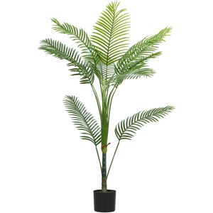 Homcom Pianta Finta Palma Areca Alta 150 cm per Interni con Vaso, Decorazione per Casa e Ufficio, Verde   Aosom Italy