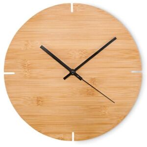 Orologio da Parete in Bamboo ESFERE Ø30cm, Design Naturale Elegante Personalizzate o neutre