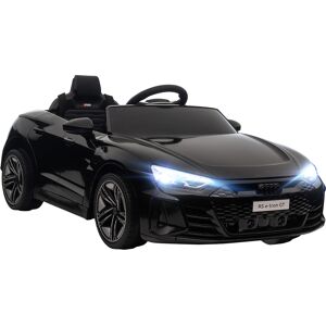 Homcom Macchina Elettrica per Bambini 5 Anni con Licenza Audi, Telecomando e Musica, Nera