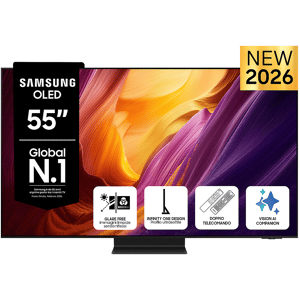 Samsung OLED AI TV 55" QE55S95HFTXZT 4K, Processore NQ4 Gen3, 4K Upscaling Pro, Glare Free, HDR Motion Xcelerator 165Hz, Dolby Atmos & OTS+, Infinity One Design, Vision Smart TV, 2026
