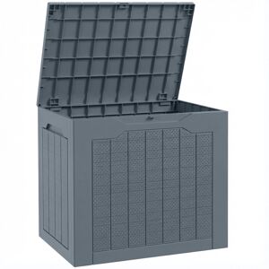 Outsunny Baule da Giardino con Maniglie, Contenitore Porta Attrezzi Impermeabile, 56x41x50 cm, Grigio Chiaro   Aosom Italy