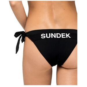 Sundek Costume Slip Con Fiocchi Logo Nero Donna 40