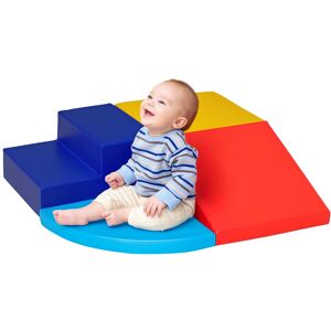 Homcom Set Costruzioni Morbide da 4 Pezzi, Gioco Educativo per Bambini Età 1-3 Anni per Casa e Scuola, Multicolore Aosom