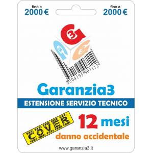 Garanzia3 Cover Estensione Servizio Tecnico Fino a 2000,00 Euro