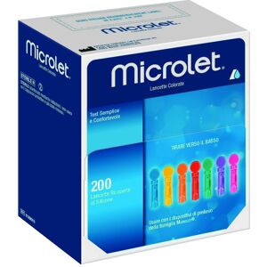 ASCENSIA DIABETES CARE ITALY Microlet Controllo Diabete Glicemia, 200 Lancette
