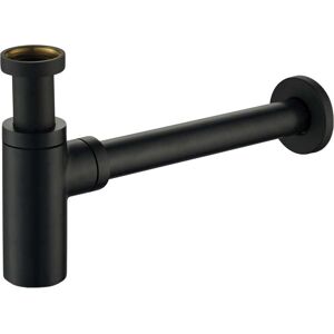 Tecom SIFONE LAVABO  1''1/4 ARREDO TONDO ALTO OTTONE NERO CANOTTO Ø 32 mm 44 l/min