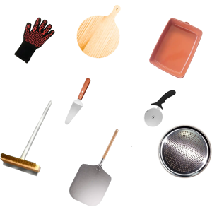My-Barbecue Confezione promozionale – Kit da 8 Accessori per Forno a legna - 91 cm