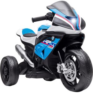 Homcom Moto Giocattolo BMW HP4 per Bambini 18-60 Mesi, con Fari, Musica e Pedali, in PP e Metallo, 82.5x42x54 cm - Blu Aosom
