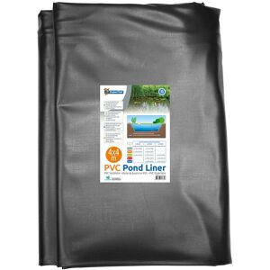 SUPERFISH TELO PVC NERO ATOSSICO ANTI UV LAGHETTO GIARDINO SPESSORE 0,5 MM 4X4 M