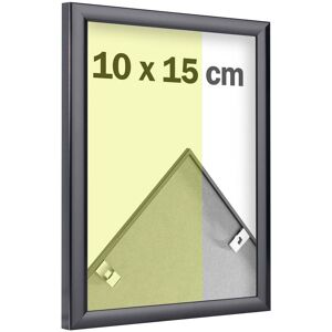 SPRINTIS 1 Cornice per foto in alluminio, stirene trasparente nero   10 x 15 cm   brillante, alluminio, PS, MDF