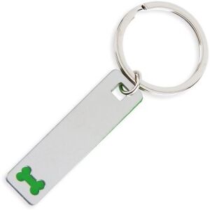 Portachiavi Osso Allungato Verde Fluo X Accessori Pets Personalizzate o neutre