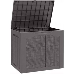 Outsunny Baule da Giardino con Maniglie, Contenitore Porta Attrezzi Impermeabile, 56x41x50 cm, Marrone   Aosom Italy