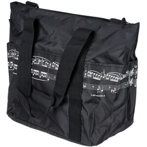 agifty Schultertasche Pro Musica sw Black with white staves