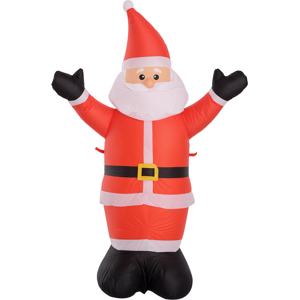 Homcom Babbo Natale Gonfiabile Luminoso Luci LED Decorazione Natalizia Altezza 1.2m Aosom