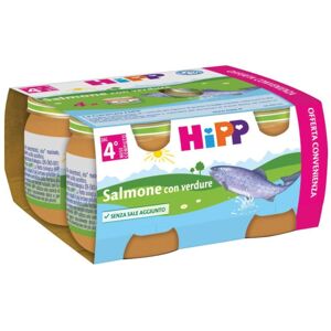 HIPP ITALIA Srl HiPP, Salmone con Verdure Omogeneizzato, 4 x 80 g