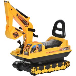 Altro Escavatore Ruspa Giocattolo Cavalcabile Per Bambini Max. 30 Kg Con Schienale, Braccio Mobile E Vano Contenitore, 78x24x58.5cm