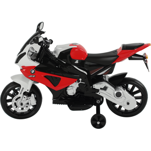 Homcom Moto Elettrica per Bambini 3-8 anni BMW RR 12V, Motorino Giocattolo con Rotelle e Luci,Nero e Rosso  Aosom Italy