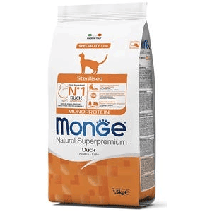 Monge Anatra Monoprotein Cibo Secco Gatti Adulti Sterilizzati Sacco 10 Kg