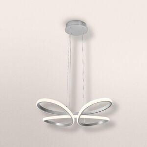 Osram Lampadario LED moderno Butterfly grigio silver, luce fredda 2800 lumen, dimmerabile