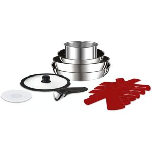Batteria pentole Lagostina 012131600110 INGENIO INOX Cromo e Nero