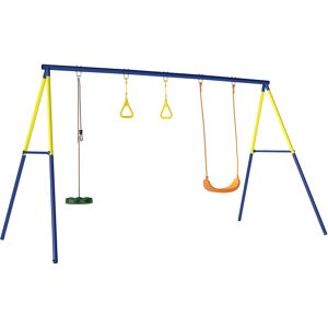 Aiyaplay Set Altalena da Giardino Giochi da Esterno 3 in 1, 285x160x181cm, Verde   Aosom Italy
