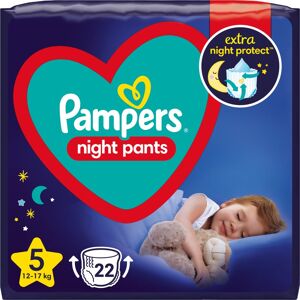 Pampers Night Pants Size 5 pannolini a mutandina usa e getta per la notte 12-17 kg 22 pz