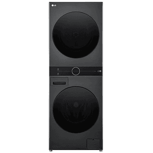LG WashTower WT1210BBF LAVASCIUGA, Caricamento frontale, capacità lavaggio 12 kg, asciugatura 10 programmi, Profondità 66 cm, Giri 1400 rpm, Platinum Black, Classe A