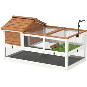 Pawhut Casa per tartarughe, recinto a 2 livelli, porta lampada, Arancione   Aosom Italy