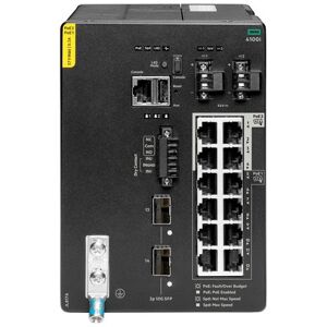 HPE Aruba Networking CX 4100i 12p 1GbE 8p Class4 PoE and 4p Class6 PoE 2p SFP+ DIN Mount Switch (JL817A)