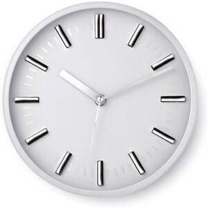 COSY Orologio da parete Ø23cm plastica vetro bianco sistema clic clac Personalizzate o neutre