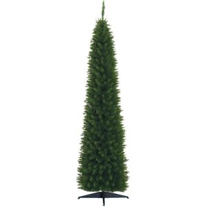 Homcom 210cm Albero di Natale Slim Artificiale con 499 Rami e Base in Plastica e Pieghevole, Alto e Stretto per casa e l'ufficio, Verde   Aosom Italy