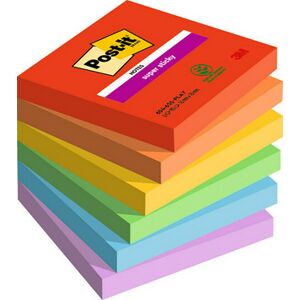 post-it 654-6ss-Play Pouch Autoadesiva Quadrato Multicolore 90 Fogli - 654-6ss-Play