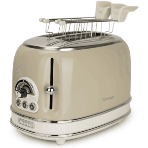 Ariete Tostapane  TOSTAPANE VINTAGE BEIGE, Potenza 810 W, Numero di fessure per tostare 2, Livelli tostatura 6 , Sistema sollevamento, Funzione scongelamento, Raccoglitore briciole, BEIGE