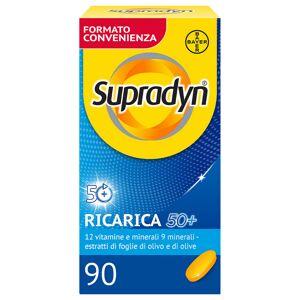 Bayer Spa Supradyn Ricarica 50+ Integratore Vitamine E Minerali Con Antiossidanti 90 Compresse Rivestite