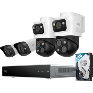 Sistema di Videosorveglianza eufy PoE NVR S4, 2 Telecamere Bullet-PTZ, 2 Telecamere Bullet