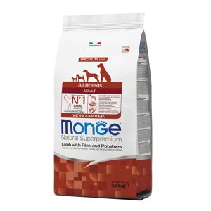 monge Cane Natural Superpremium Adulto All Breeds Agnello, Riso & Patate 2,5 Kg