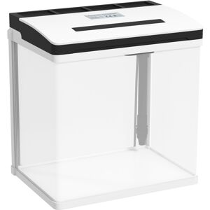Pawhut Acquario da 13L a Illuminazione LED con Fori di Ventilazione, in Vetro HD e ABS, 29L x 20P x 30.5A cm Aosom