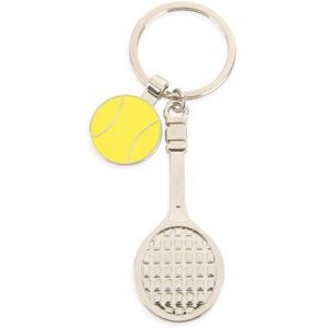 Portachiavi in Alluminio Racchetta Tennis 7x2cm Argento Personalizzate o neutre