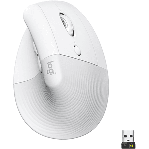 Logitech MOUSE WIRELESS  LIFT VERTICAL, Collegamento Bluetooth, Ingresso: Otticamente a diodi laser, Scrolling 4 direzioni, Risoluzione max 4000 dpi, forma ergonomica, BIANCO