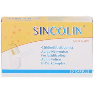 NUTRALBIOFARMA Srl Sincolin Integratore Alimentare, Nutralbiofarma, 20 Capsule, Memoria, Concentrazione, Antiossidante