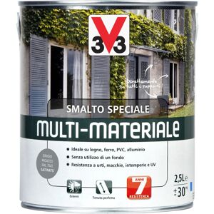 V33 Smalto a solvente multi-materiale 4in1 grigio 2,5 l