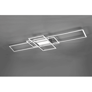 TRIO Plafoniera Led  IRVINE lampada LED da soffitto moderna, illuminazione ambiente casa, luce regolabile, Acciaio satinato